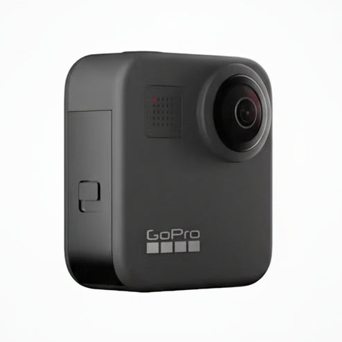 GoPro MAX 360 Action Camera Black capturing TimeWarp 360 hyperlapse in city environment

