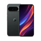 Close‑up of Pixel 10 Obsidian camera bar showing main, ultra‑wide and telephoto lenses.