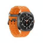 Close‑up of high‑brightness watch face on Galaxy Watch Ultra 47mm under direct sunlight.