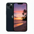 Refurbished unlocked iPhone 13 128GB 5G Midnight – front view with screen on