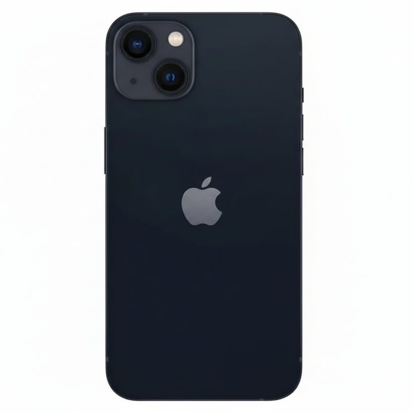 Black smartphone with Apple logo on a white background