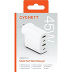 Cygnett PowerPlus 45W Multi-Port Wall Charger – White Cygnett