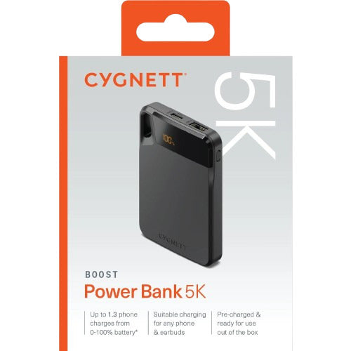 Cygnett ChargeUp Boost 3rd Gen 5K Power Bank – Black Cygnett