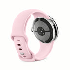 Google Pixel Watch 3 41mm LTE - 32GB - Silver - Rose Quartz Active Band Smartwatch - Pristine - Refurbished