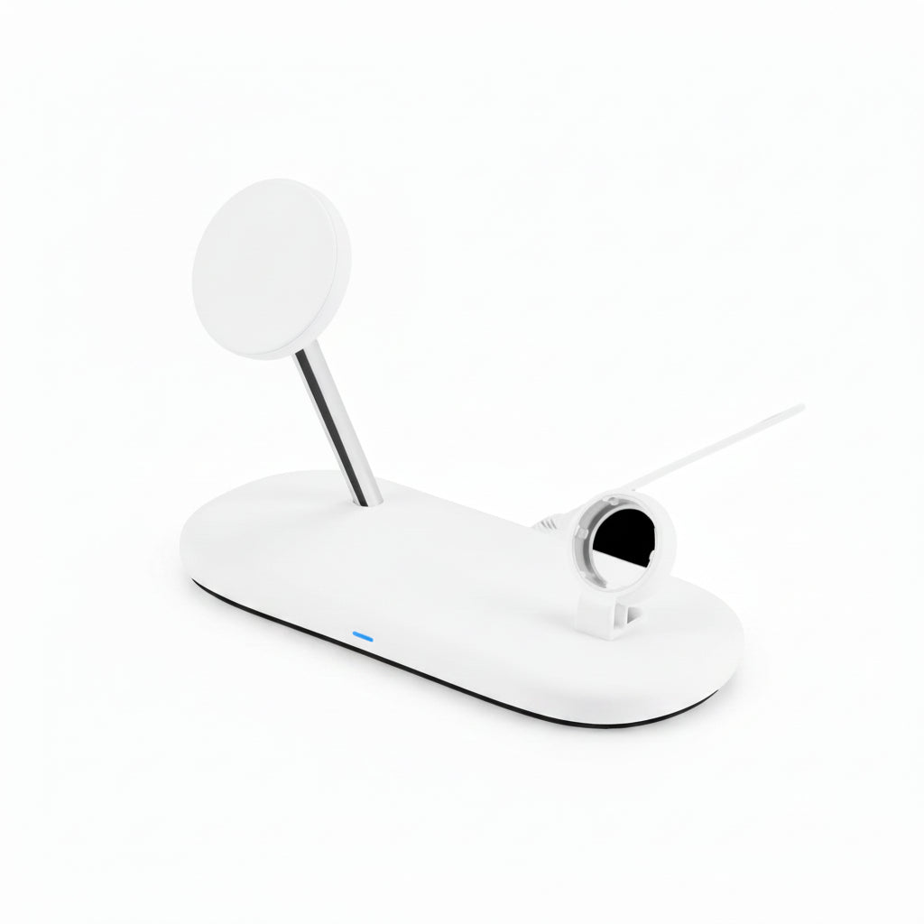 Sprout Qi2 Magnetic 3-in-1 Wireless Charger - White - Fast Charging Stand for iPhone, Apple Watch - AirPods - Good - Refurbished