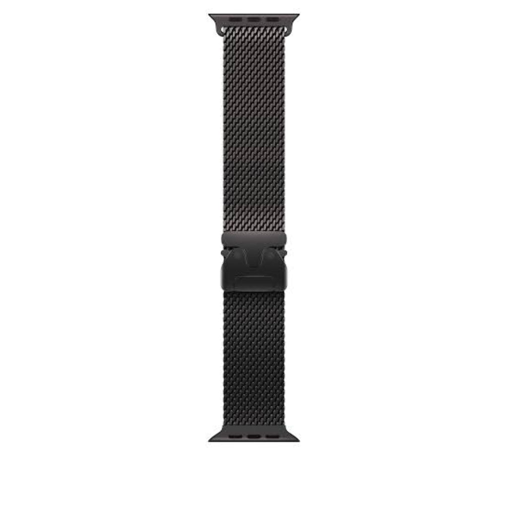 Tristar Milanese Mesh Watch Strap Stainless Steel Band with Clasp for Apple Watch 42mm/44mm/45mm/46mm/49mm - Black
