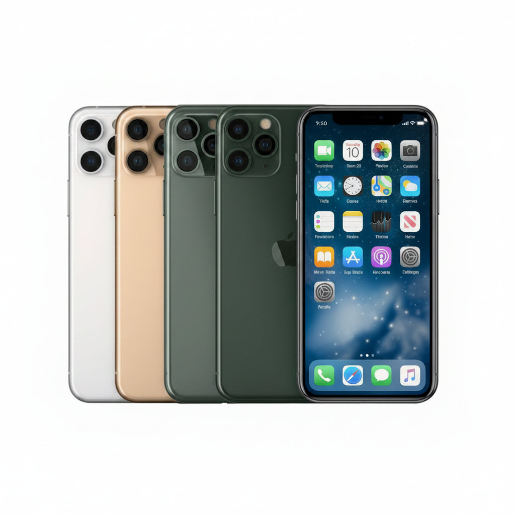 Apple iPhone 11 Pro Max - 64GB, 256GB, 512GB - Midnight Green, Space Gray, Silver, Gold - Acceptable - Refurbished (Copy) Apple