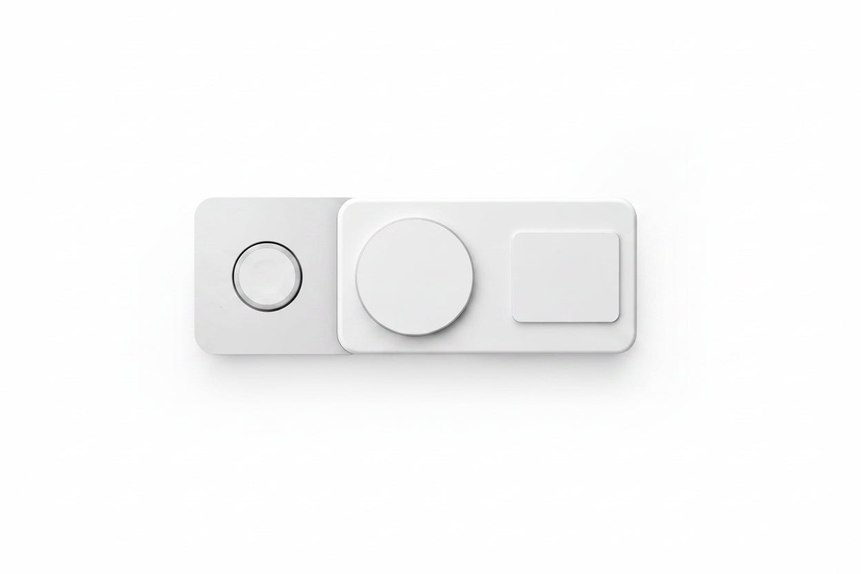 JOURNEY GLYDE 4-in-1 Qi2 Wireless Charging Station Power Bank - White JOURNEY