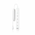Belkin 6-Outlet Surge Protector with 2 USB-A Ports, 2M Power Cord - White Grey Belkin