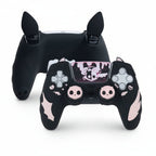 Clear Crystal Protective Anti-Scratch Transparent Skin & Cable Wire Case for PS5 Controller