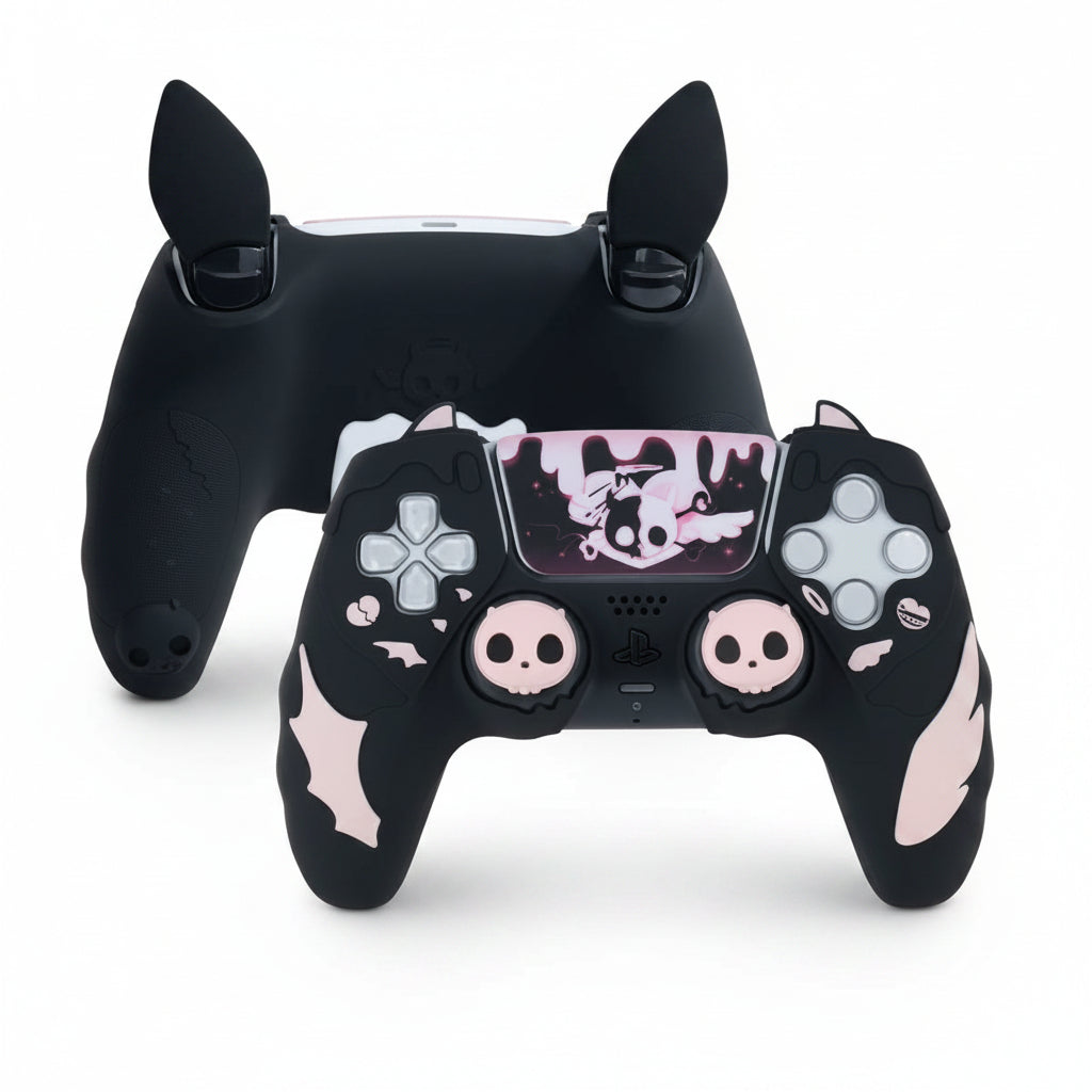 Clear Crystal Protective Anti-Scratch Transparent Skin & Cable Wire Case for PS5 Controller