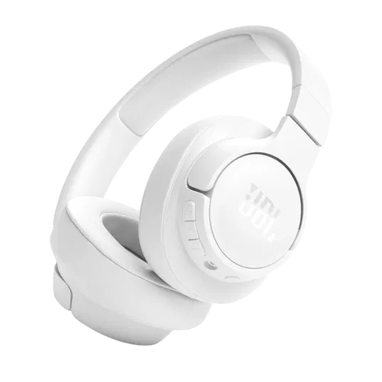 JBL Tune 720BT Bluetooth Headphones Wireless Over-Ear Headphones with JBL Pure Bass Sound - Black, Blue, Purple, White - White