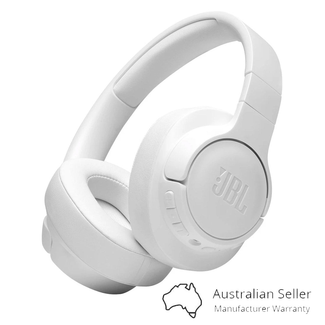 JBL Tune 760 NC - Lightweight, Foldable Over-Ear Wireless Headphones with Active Noise Cancellation - White JBL