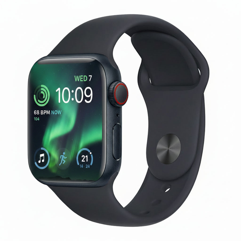 Apple Watch SE (2022) 40mm Midnight Aluminium Case GPS + Cellular Sport Band S/M  - Pristine - Refurbished (Copy) Apple