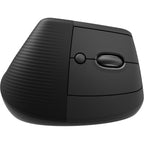 Logitech Lift Vertical Ergonomic Mouse, Wireless, Bluetooth or Logi Bolt USB receiver, Quiet clicks, 4 buttons, compatible with Windows/MacOS/iPadOS, Laptop, PC - Graphite ( Open Never Used )