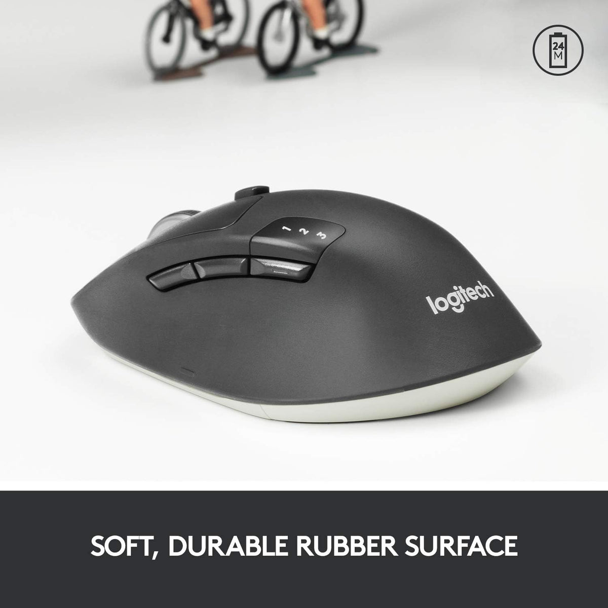 Logitech M720 Triathlon Multi-Device Wireless Mouse - Black