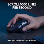 Logitech MX Keys S Combo - Performance Wireless Keyboard and Mouse with Palm Rest, Customizable Illumination, Fast Scrolling, Bluetooth, USB C, for Windows, Linux, Chrome, Mac
