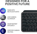 Logitech MX Keys S Combo - Performance Wireless Keyboard and Mouse with Palm Rest, Customizable Illumination, Fast Scrolling, Bluetooth, USB C, for Windows, Linux, Chrome, Mac