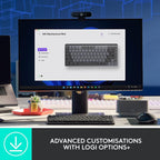 Logitech MX Mechanical Mini Wireless Illuminated Keyboard, Tactile Quiet Switches, Backlit, Bluetooth, USB-C, MacOS, Windows, Linux, iOS, Android - Open Never Used