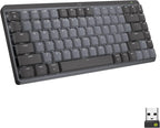 Logitech MX Mechanical Mini Wireless Illuminated Keyboard, Tactile Quiet Switches, Backlit, Bluetooth, USB-C, MacOS, Windows, Linux, iOS, Android - Open Never Used
