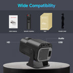 Magcubic HY320 Mini Newly Native 720P Android 11 4K Projector 300ANSI Wifi6 BT5.0 Cinema Outdoor Portable 180° Rotable Projector - Acceptable - Refurbished