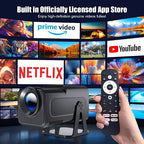 Magcubic HY320 NTV projector streaming YouTube via WiFi connection