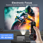 Magcubic HY350 Pro Android interface with streaming apps lined up on home screen

