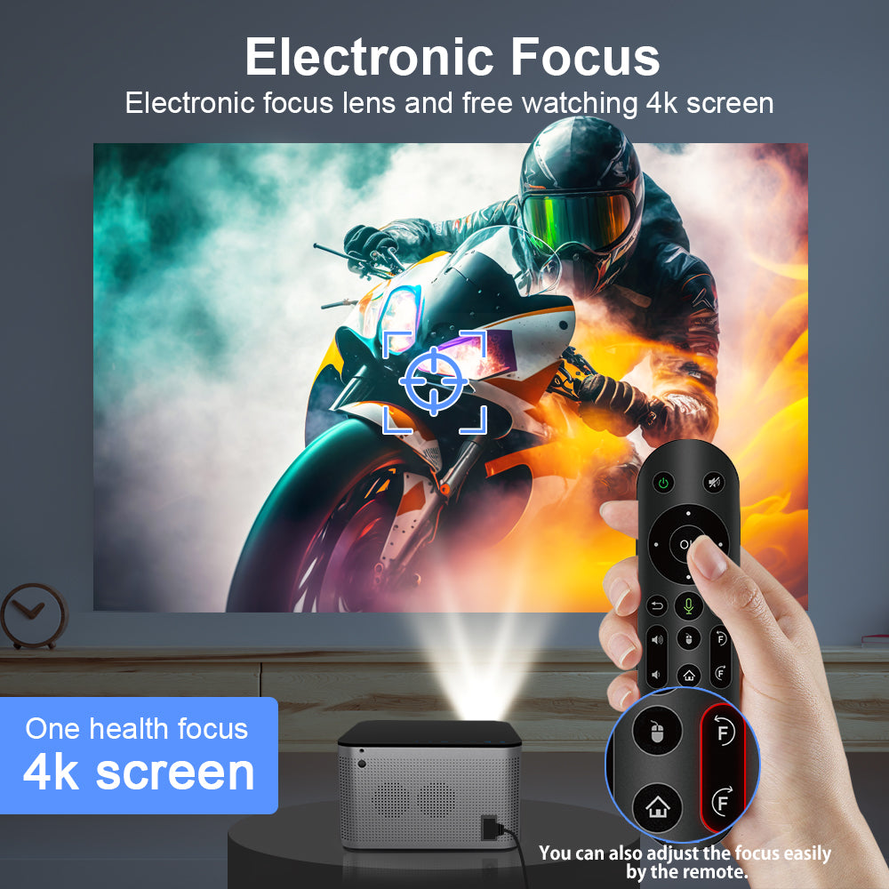 Magcubic HY350 Pro Android interface with streaming apps lined up on home screen

