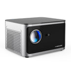 Magcubic HY350 Pro projecting a sports match onto a big screen

