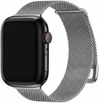 Milanese Mesh Watch Strap High-Quality Stainless Steel Band with Magnetic Clasp for Apple Watch - silver / 38/40/41/42S10MM