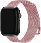 Milanese Mesh Watch Strap High-Quality Stainless Steel Band with Magnetic Clasp for Apple Watch - pink / 38/40/41/42S10MM
