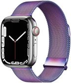 Milanese Mesh Watch Strap High-Quality Stainless Steel Band with Magnetic Clasp for Apple Watch - colourful / 38/40/41/42S10MM