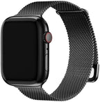 Milanese Mesh Watch Strap High-Quality Stainless Steel Band with Magnetic Clasp for Apple Watch - black / 38/40/41/42S10MM