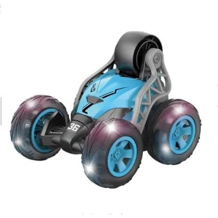 Mini Stunt Car Toy 360-Degree Spins Remote Control and Flips Full-Function RC Car with Colorful Lights - Four-Way Control (Copy)