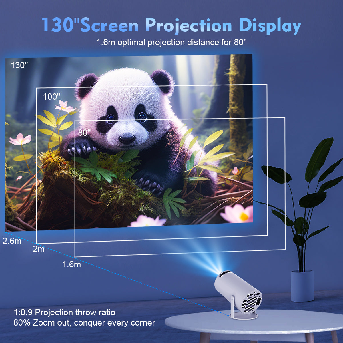 Magcubic HY300 Pro Portable 4K Decoding Projector - WiFi6, Android 11, Bluetooth 5.0 - Ultra-Sharp Imaging, Smart Connectivity, Superior Audio