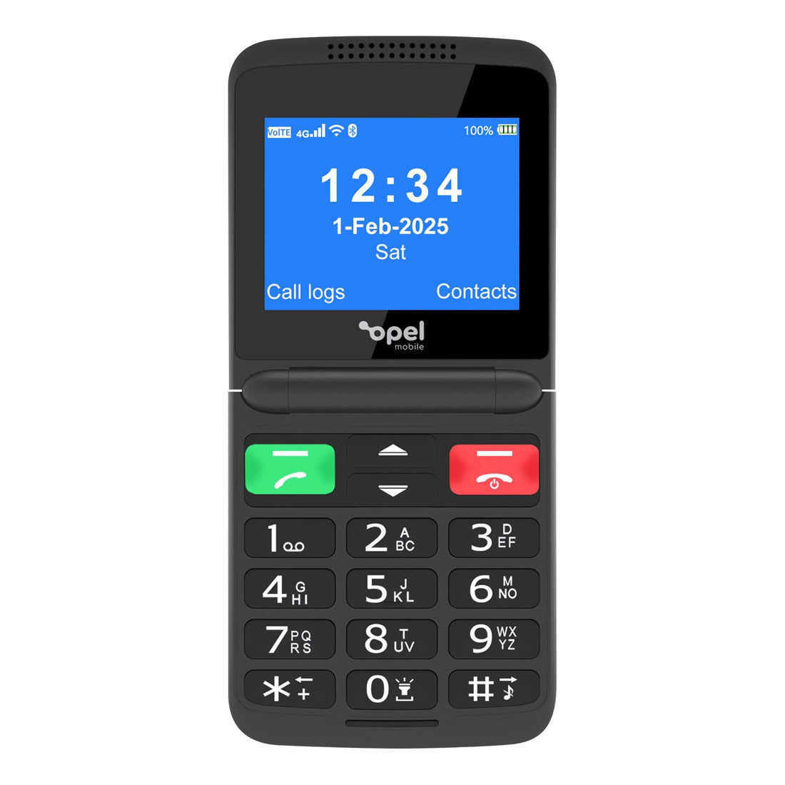 Opel Mobile Flip Fold 4G (64MB RAM+128MB Storage) - Black (AU Version) - Refurbished