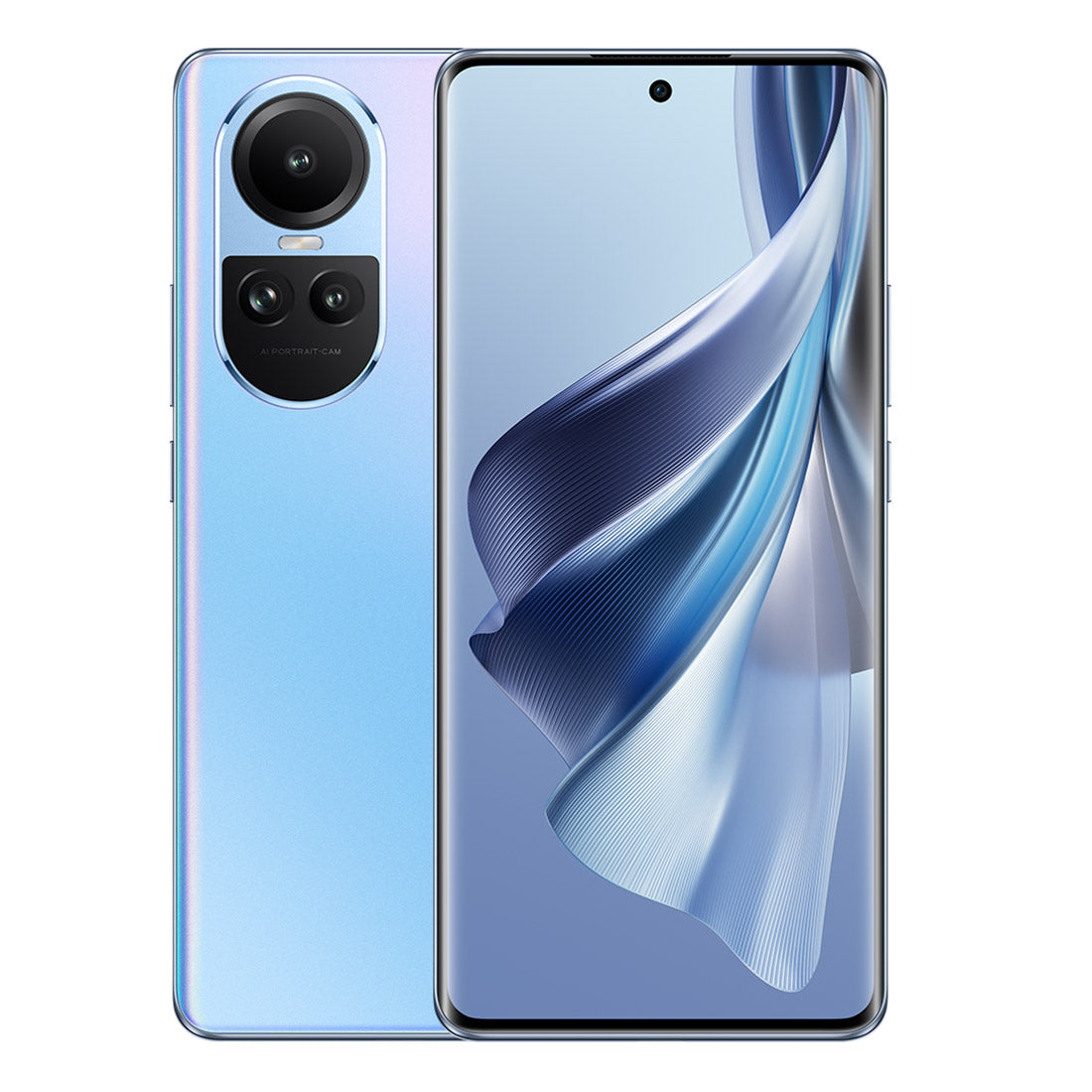 OPPO Reno10 (Dual Sim, 8GB/256GB, 6.7 Inc ) - Ice Blue - Smartphone (AU Version) - Open Never Used OPPO