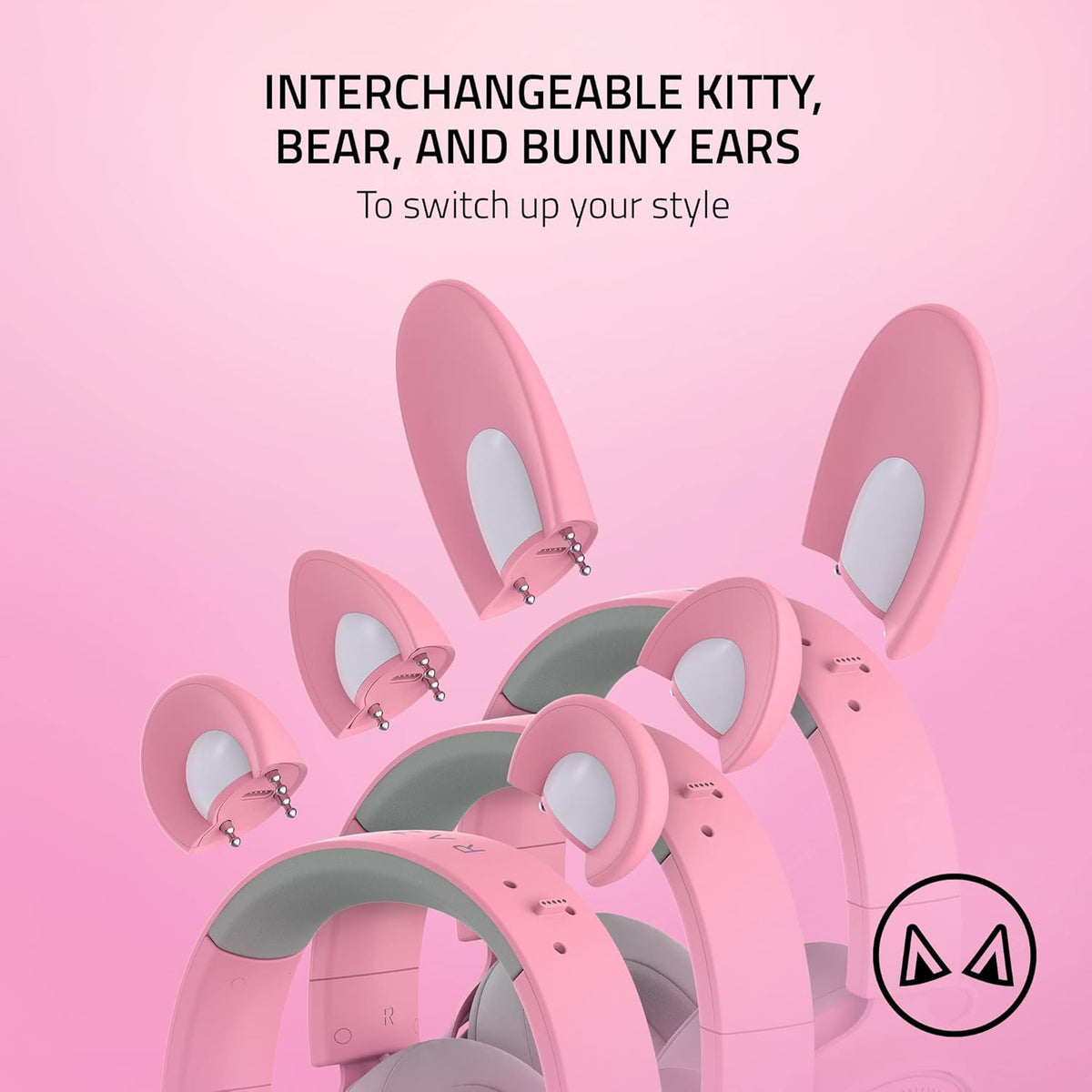 Razer Kraken Kitty V2 Pro Wired RGB Headset – Quartz Pink - Open Never Used Razer