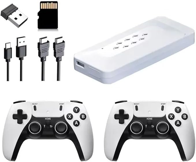 Retro Game Console, 64GB Storage, 30000 Games, 52 Simulators, 2.4G Wireless Controller, 4K Support