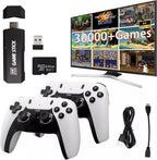Retro Game Console, 64GB Storage, 30000 Games, 52 Simulators, 2.4G Wireless Controller, 4K Support