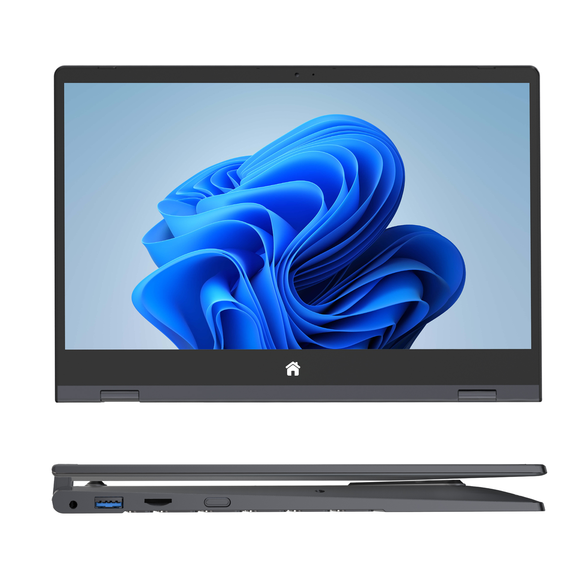 Trion Revolve 14" 360° 4k Touch Screen Laptop 12th Gen Intel Celeron-N95 16GB 512GB SSD Windows 11 - Grey - Refurbished - Grade A (Copy) Trion