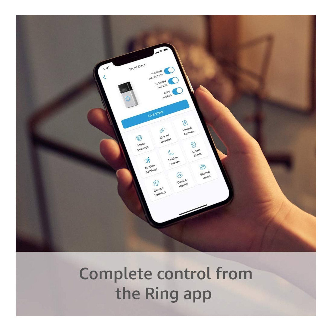 Ring Video Doorbell 2nd Gen – Wireless Doorbell Camera with Head-to-Toe View, HD Video - Pristine - Refurbished Ring