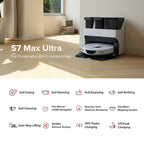 Roborock S7 Max Ultra Robot Vacuum & Mop Cleaner - White ( Open Never Used )