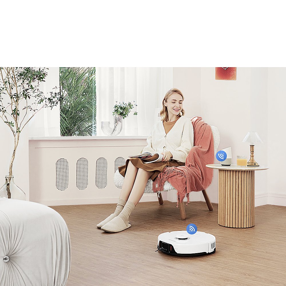 Roborock S8+ Plus Robot Vacuum Cleaner with Auto-Emptying Dock - White