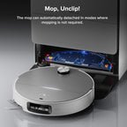 Roborock Saros 10 Robot Vacuum Mop Ultra-Slim 22000Pa Suction Power DuoDivide Anti-Tangle Brush VibraRise 4.0 Mopping System with RockDock Ultra 2.0 - White - Brand New Roborock