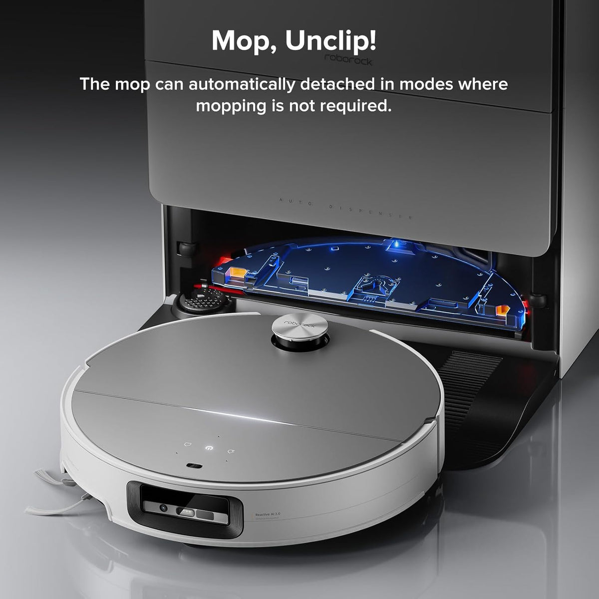 Roborock Saros 10 Robot Vacuum Mop Ultra-Slim 22000Pa Suction Power DuoDivide Anti-Tangle Brush VibraRise 4.0 Mopping System with RockDock Ultra 2.0 - White - Brand New Roborock