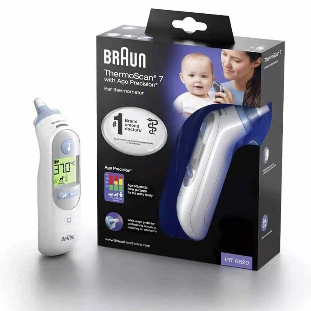 Braun ThermoScan 7 Digital Ear Thermometer with Age Precision – Accurate & Fast for All Ages