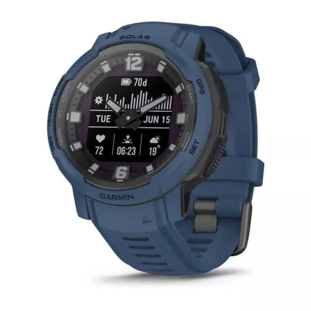 Garmin Instinct Solar GPS Multi Sport Watch - Tidal Blue (Refurbished Grade-A)