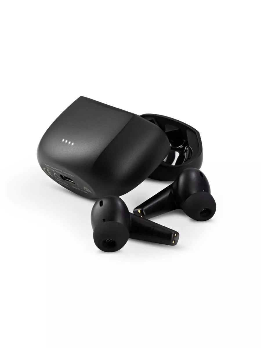 Sprout AudioPlus TWS Earbuds Black – Bluetooth 5.3, ANC, 29H Playtime, Wireless Charging Case Sprout