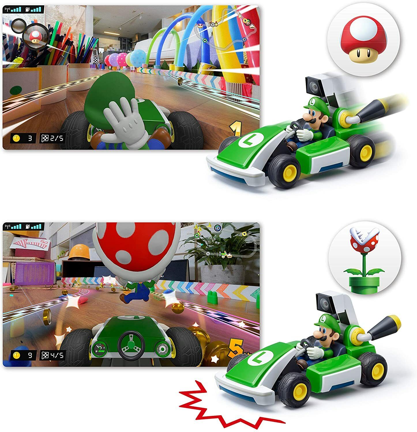 Nintendo Switch Mario Kart Live Home Circuit: Luigi Game Set - Box Damaged  – Refurbished Nintendo